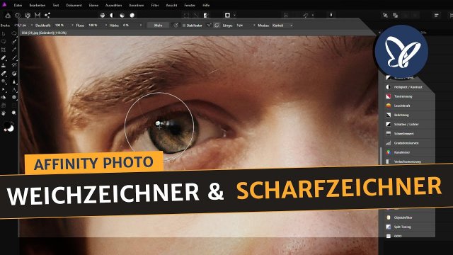 Affinity Photo-Grundlagen: Scharfzeichner und Weichzeichner