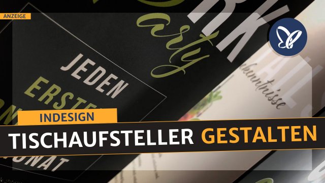 InDesign (Praxis): Gastronomiebedarf – 3-seitigen Tischaufsteller gestalten