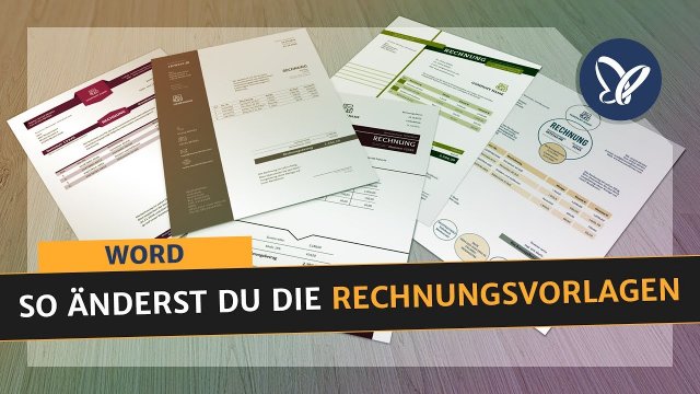 Microsoft Word: Anleitung für Rechnungsvorlagen