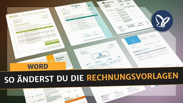 Rechnungsvorlagen für Word: Design-Vorlagen verwenden